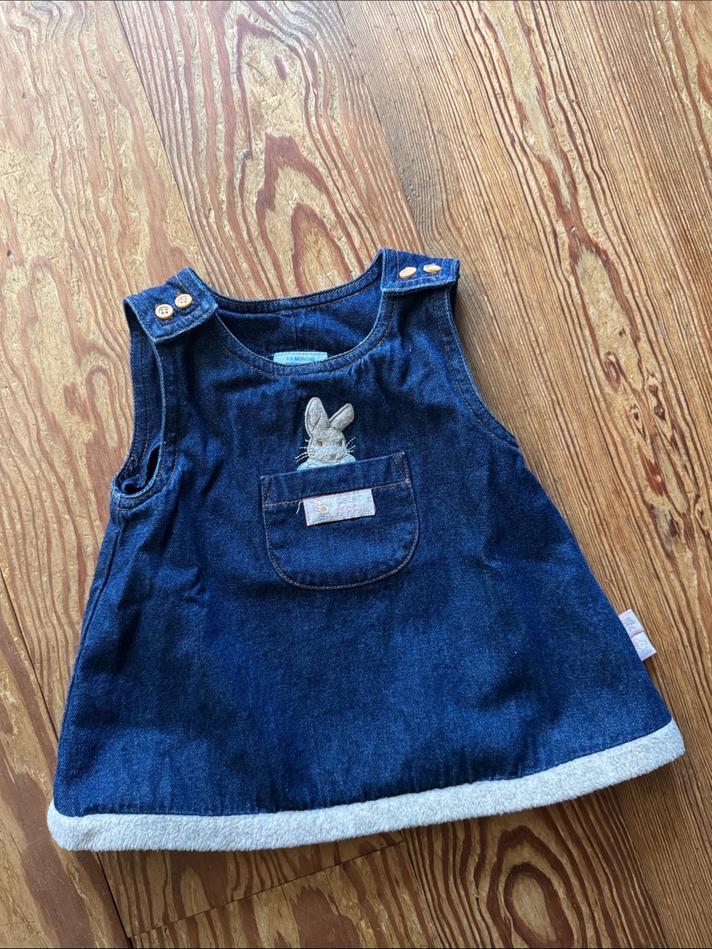 Girls’ Denim Peter Rabbit Pocket Dress